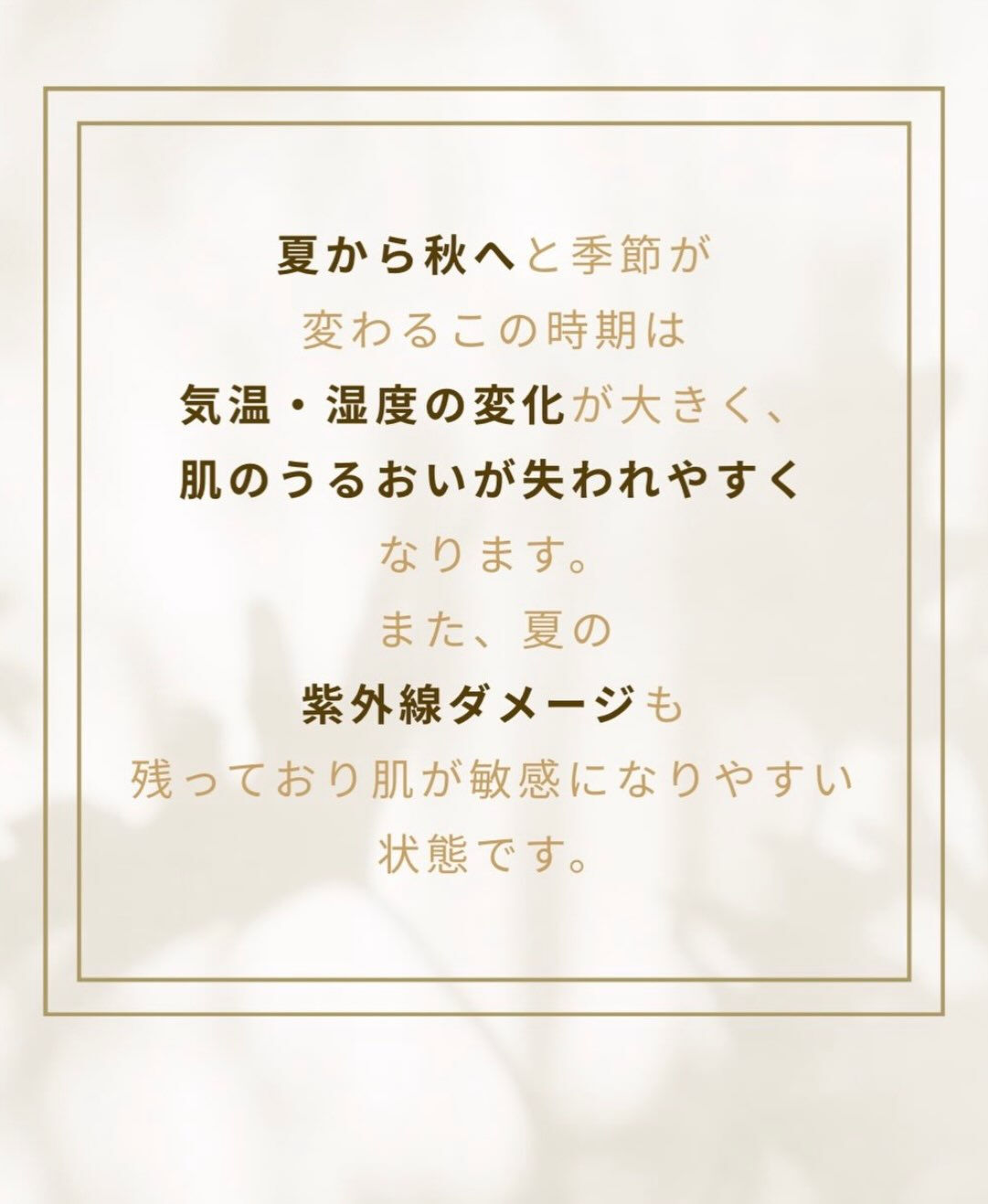 🫨秋に増える？肌の乾燥サイン🫨